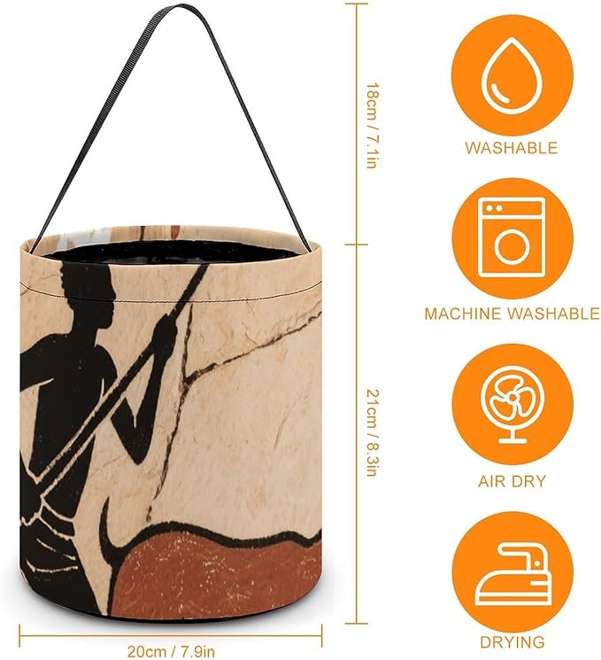 Halloween Candy Bucket - Ethnic Tribe Trick Or Treat Candy Bag, Gift Bag for Party Favor Supplies