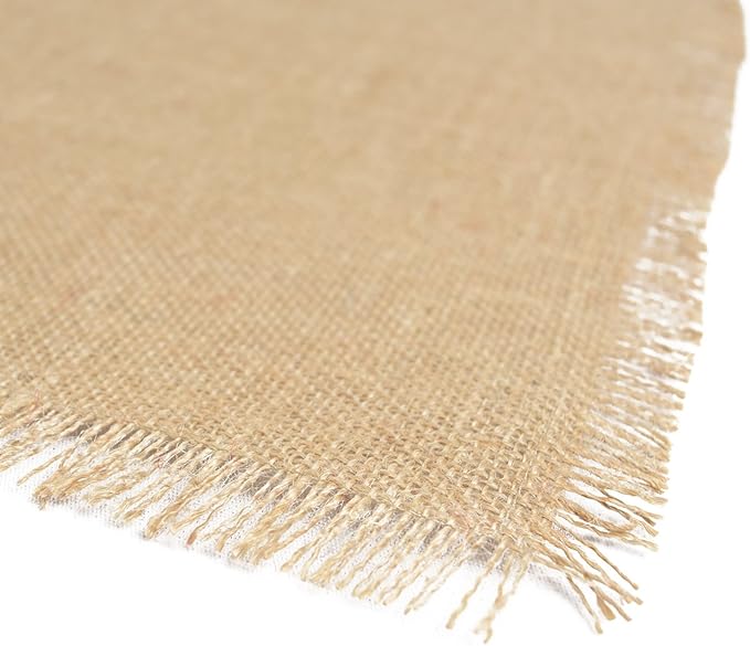 DII Jute Burlap Collection Kitchen Tabletop, Placemat Set, 13x19, Solid Natural, 6 Count
