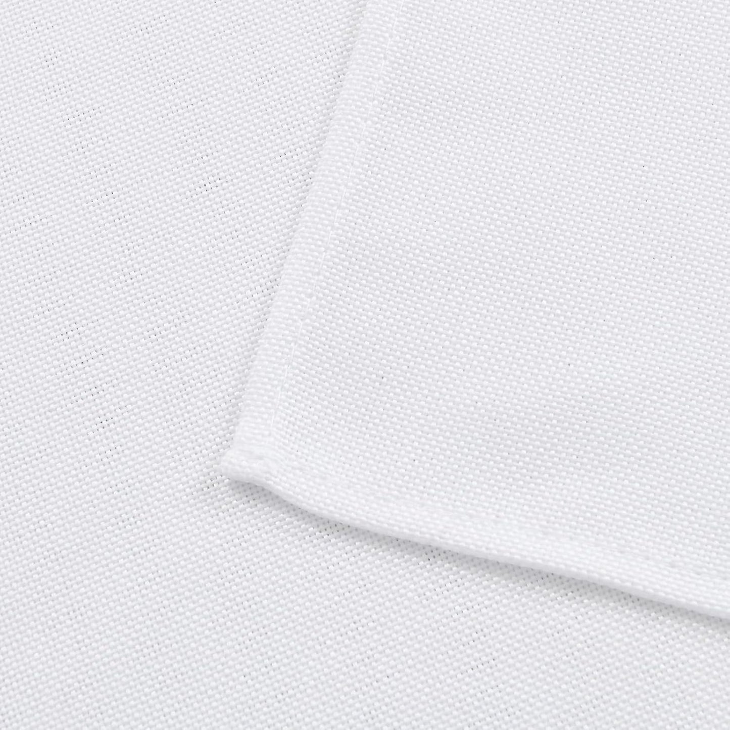 Hiasan Faux Linen Square Tablecloth - Wrinkle and Stain Resistant Washable Table Cloth for Kitchen Dining Room Holiday Table Cover for Party Dinner, White, 60 x 60 Inch