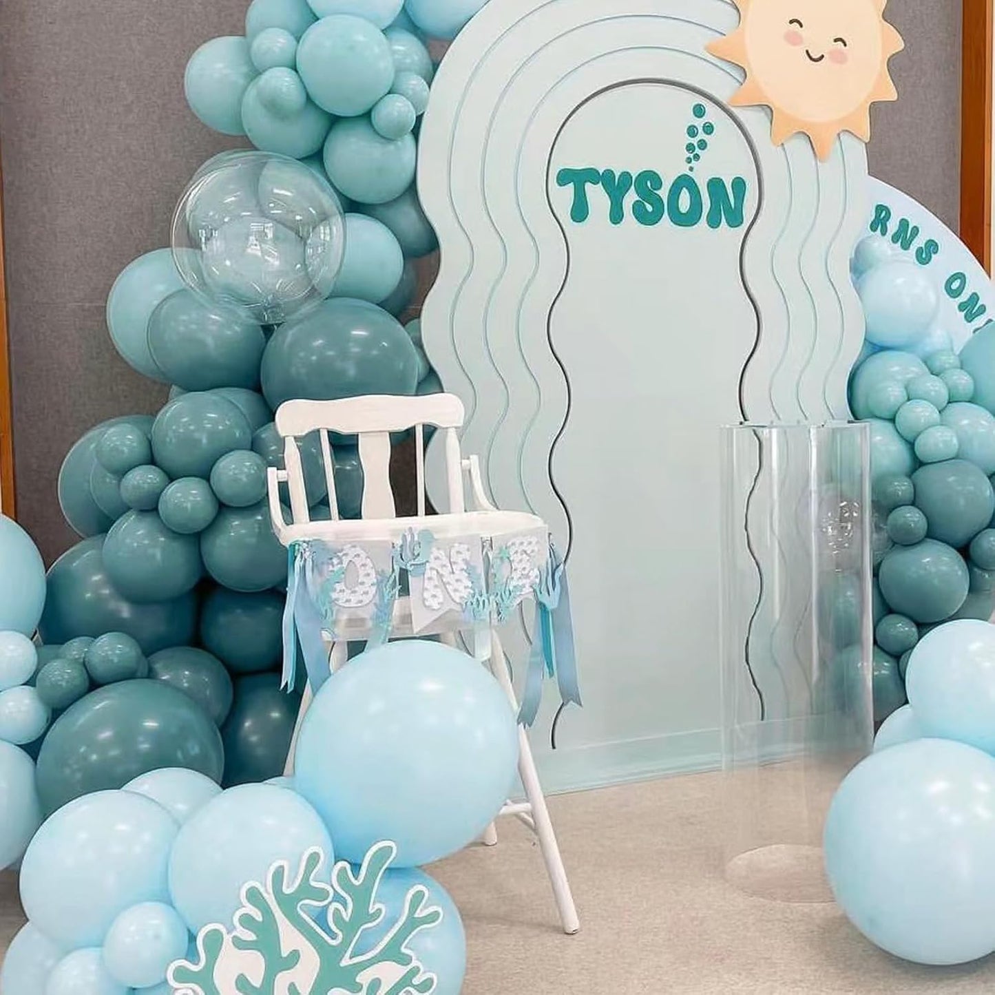 Deep Teal Blue Balloons, Scmdoti Ocean Blue Balloons Different Sizes 18 12 10 5 Inches, Blue Balloon Garland Arch for Spring Party Birthday Baby Shower Bridal Shower Wedding Decorations(LakeBlue)