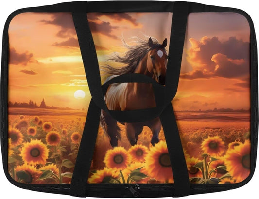 Sunflower Horse Insulated Casserole Carriers Thermal Bags for Hot or Cold Food with Heat Resistant Lining Zip Food Carriers Fits 11 x 15 or 9 x 13 Baking Dish