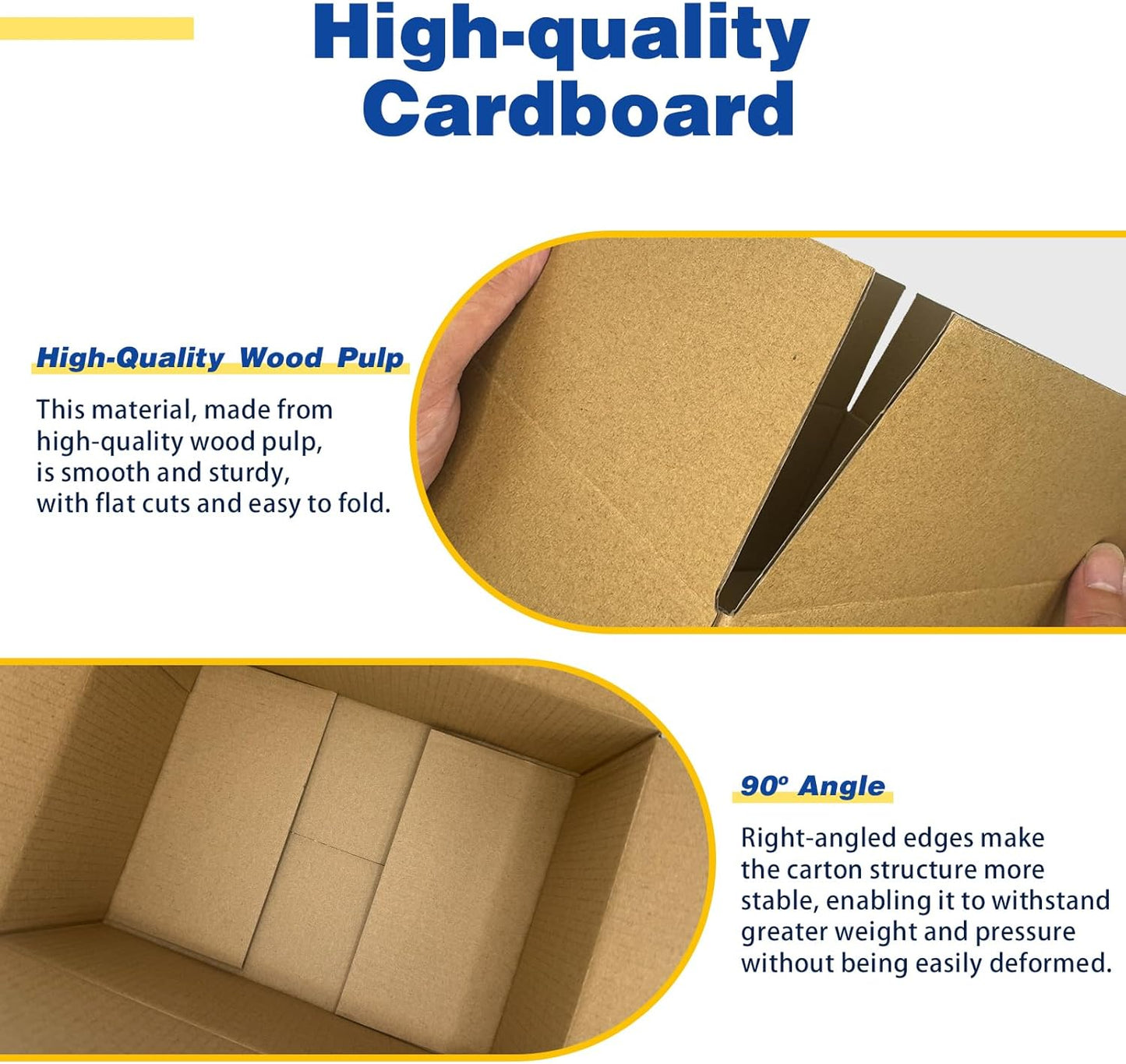 50 Pack 6x4x3 inches Small Shipping Boxes Brown Corrugated Cardboard Boxes for Packing, Mailing, Moving, Business