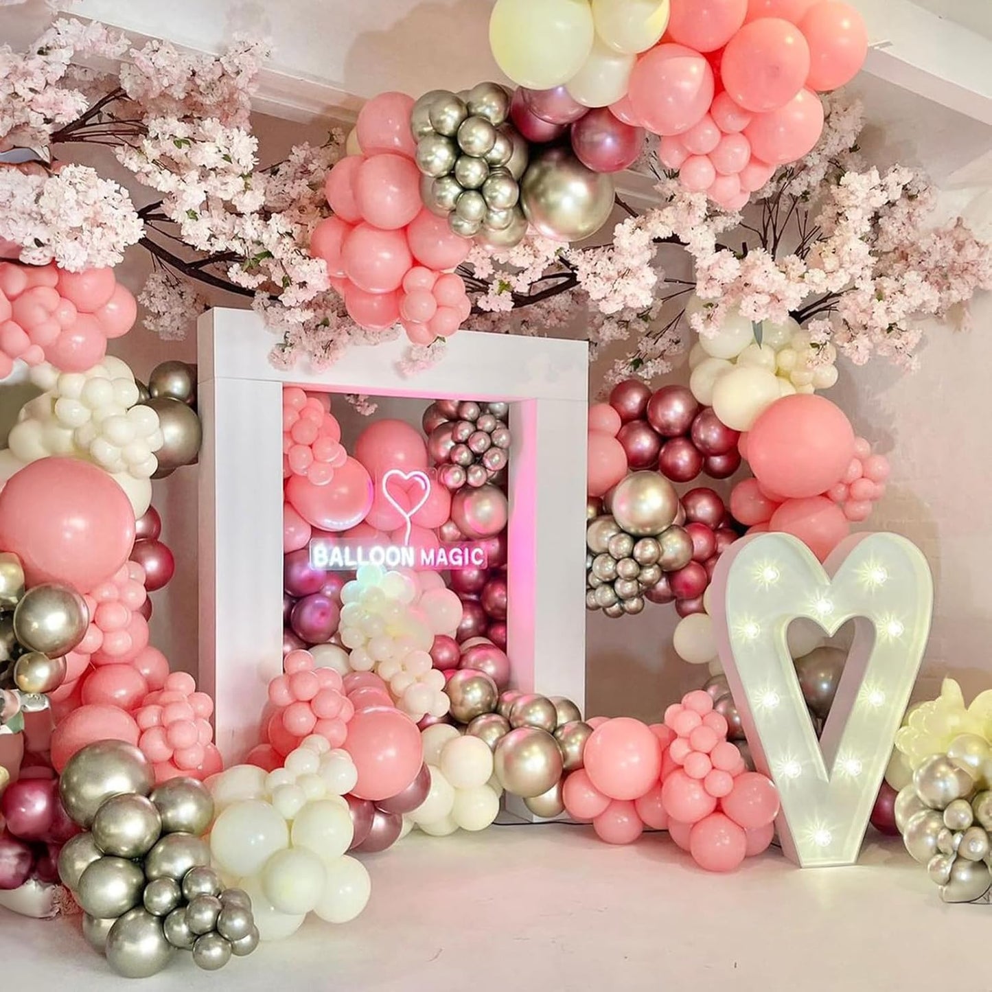 Dusty Pink Balloons 12 Inch, 100 Pack Vintage Pink Balloon Boho Dusty Rose Latex Balloons Matte Mauve Retro Blush Pink Helium Balloons for Birthday Wedding Baby Bridal Shower Party Decorations