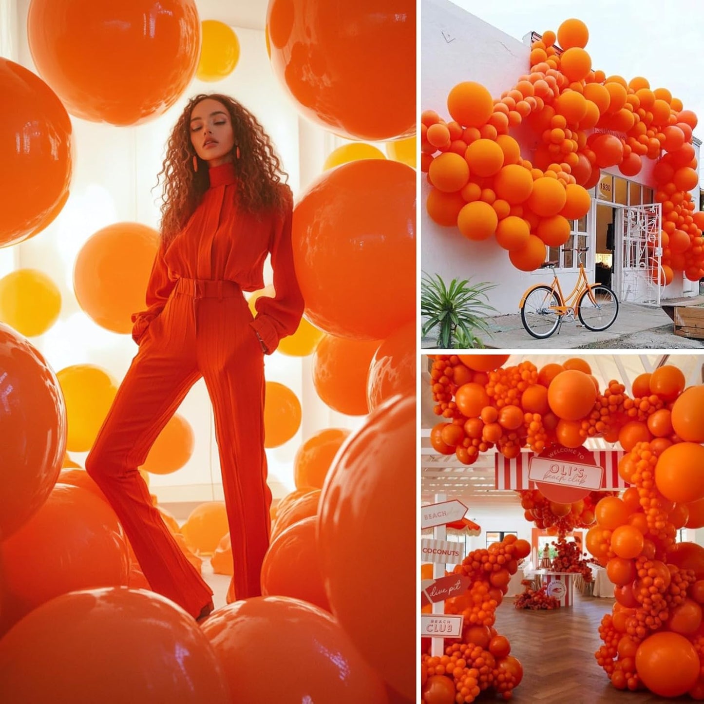 PartyWoo Orange Balloons 4pcs 36 Inch Autumn Latex Helium Balloons for Birthday Baby Shower Graduation Fall Tangerine Little Cutie Pumpkin Tropical Sunshine Boho Theme Party Decorations Orange-Y9