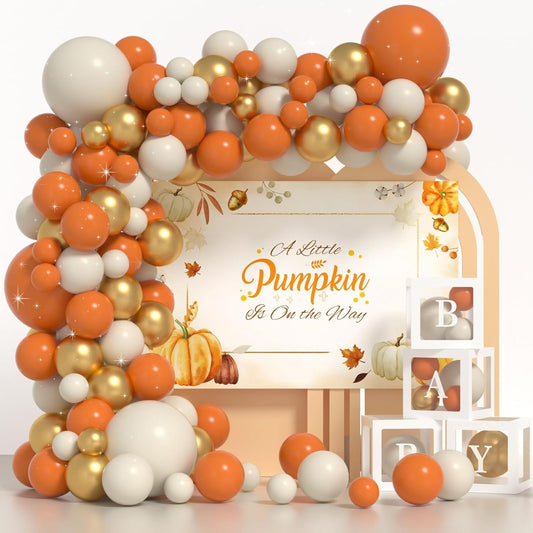 Baby Shower Balloons - Autumn Baby Showers Decor ， Baby Showers Decorations ， Baby Shower Decors ， Carry a Background Cloth And 4 Baby Balloon Boxes
