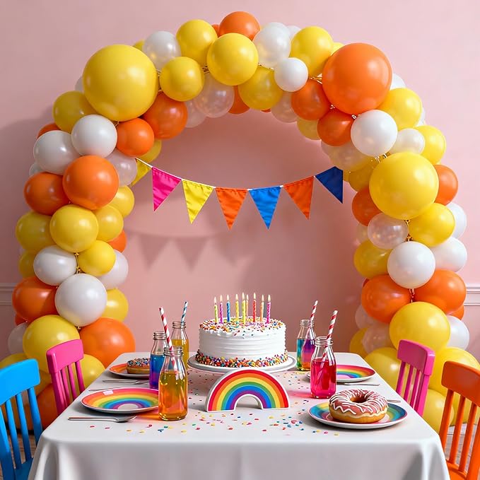 Patimate Yellow Balloons 100 Pack 12 inch Round Yellow Latex Party Balloons for Birthday Graduation Baby Shower Wedding Sunflower Bee Hawaiian Beach Lemon Theme Party Decorations Arch Garland