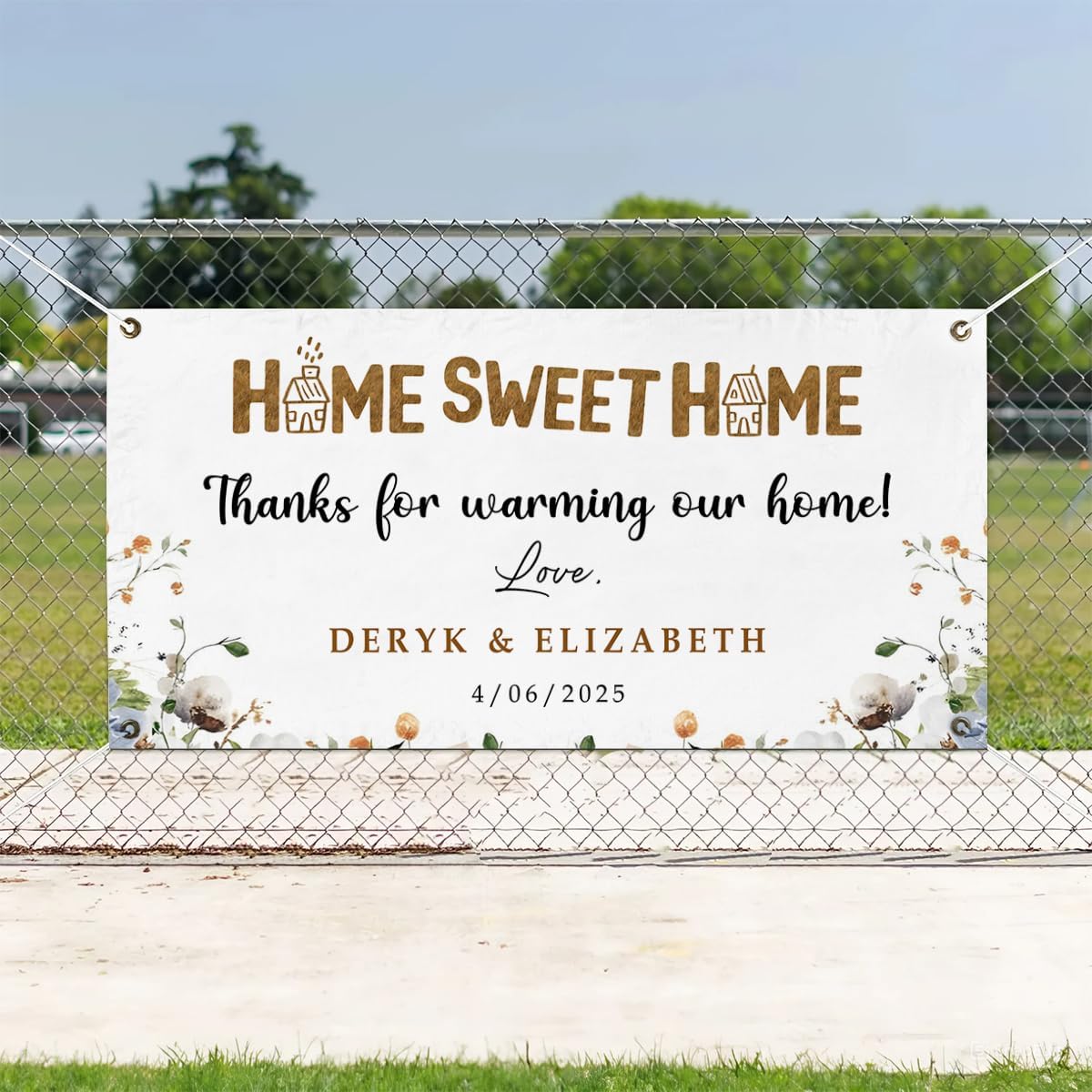 Personalized Housewarming Party Welcome Banner Decorations Double Sided Printing And Various Sizes #11