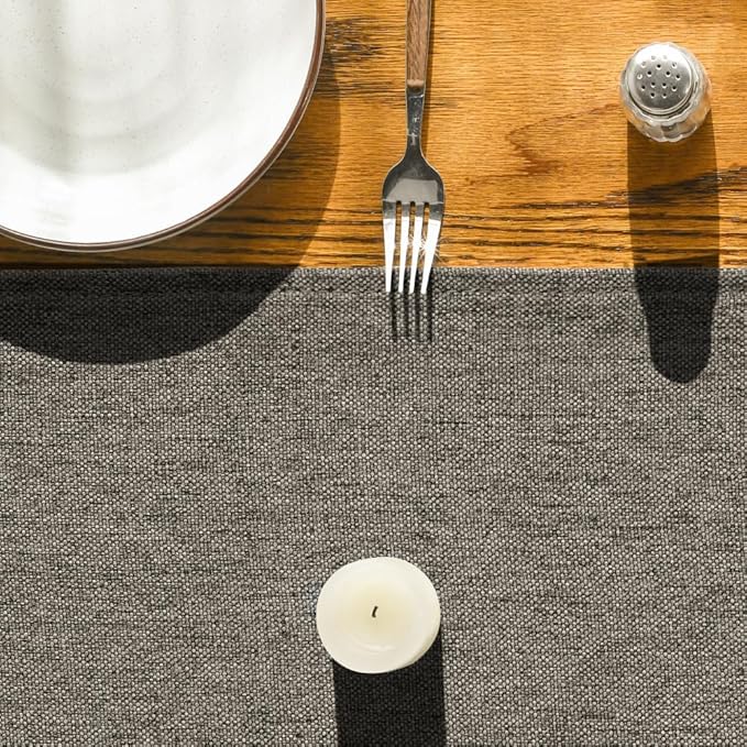 Artoid Mode Coffee Brown Table Runner, Seasonal Fall Washable Kitchen Dining Table Decoration for Home Party Decor 13x108 Inch