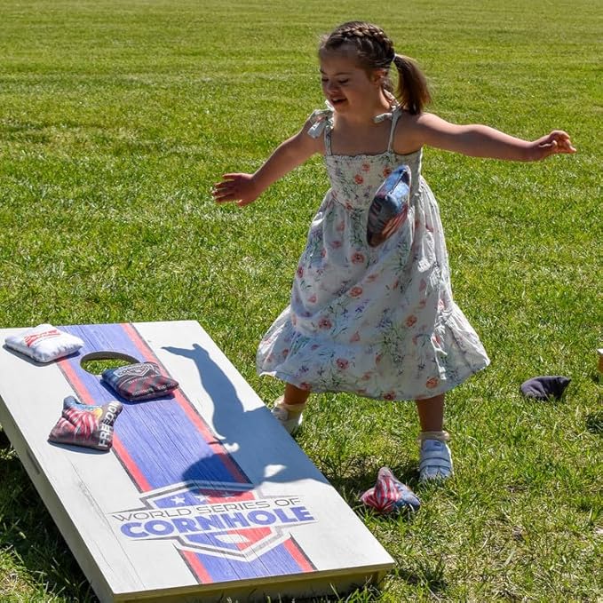 World Series of Cornhole All-Weather Cornhole Boards – Regulation 2x4 PVC Outdoor Cornhole Game Set for Backyard, Beach, Tailgate & Family Fun – Durable, Rust-Free, Tournament-Grade Boards