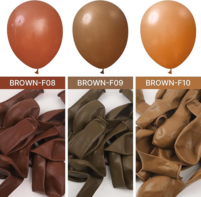 PartyWoo Brown Balloons 85 pcs Different Sizes of 18 12 10 5 Inch Boho Neutral Coffee Dark Brown Balloon Arch Kit Garland for Wedding Baby Shower Gender Reveal Birthday Party Decorations Brown-F09