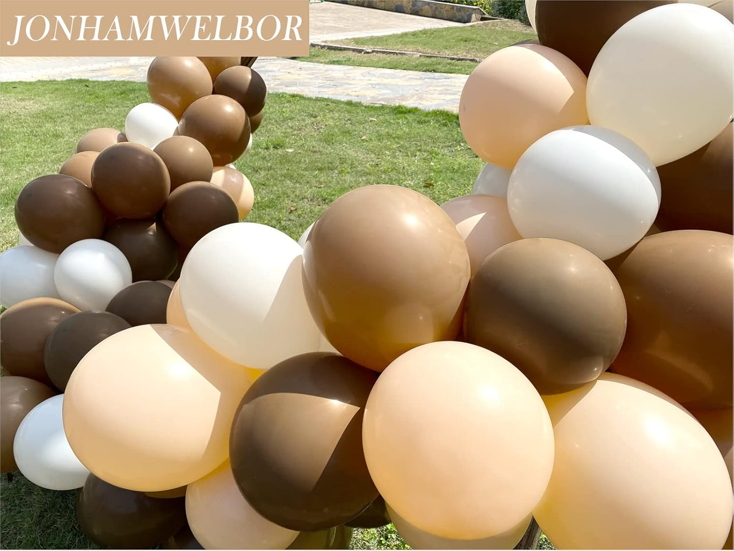 Jonhamwelbor Nude Balloons 12 inch 100 Pack Beige Retro Apricot Matte Skin Color Latex Helium Balloons for Birthday Baby Shower Wedding Party Decorations