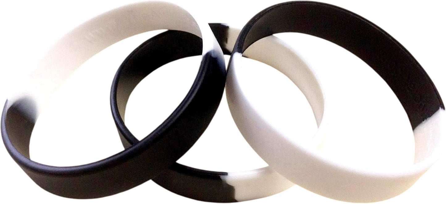 TheAwristocrat 1 Dozen (12) Multi-Pack Blank Rubber Wristbands Silicone Bracelets - Select from a Variety of Colors