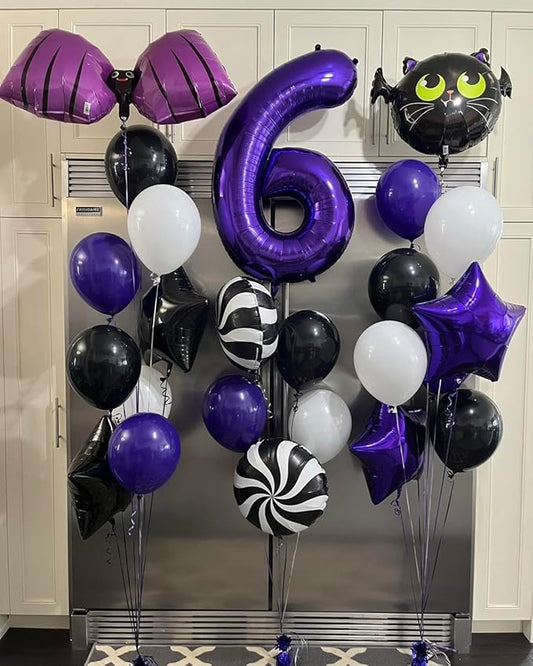Purple Number 7 Balloon 40 Inch, 7th Birthday Party Decorations for Children, Giant 7 Foil Balloon for Party Supplies