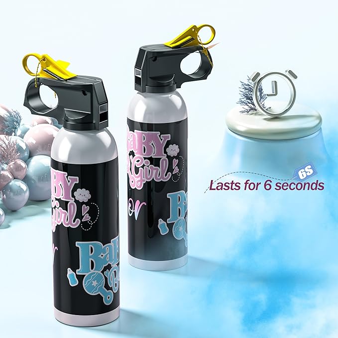 POPUPARTY 2 Pack Blue Gender Reveal Fire Extinguisher Color Blaster for Baby Boy Gender Reveal