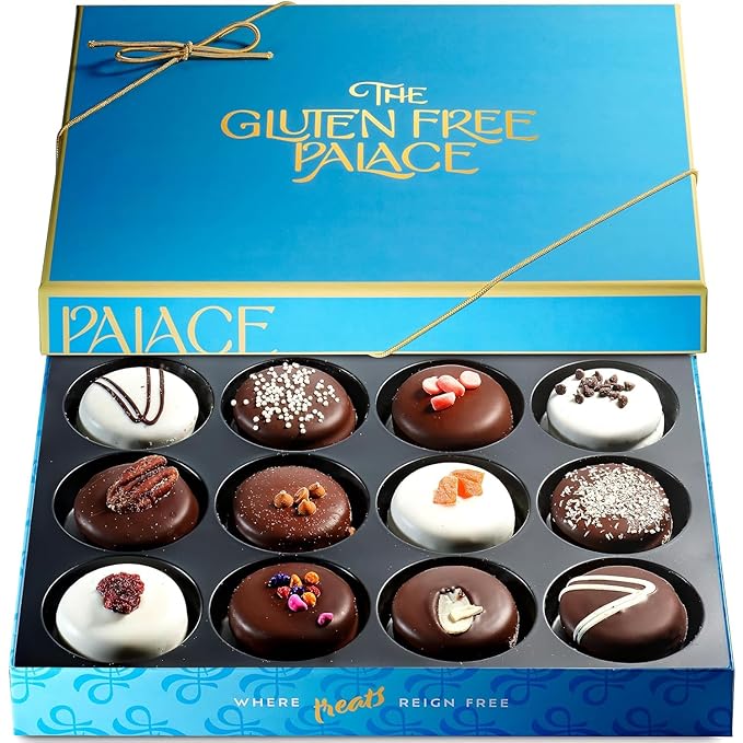 Gluten Free Palace Cookies Gift Basket – Gluten Free Variety Cookie Treats – Adults, Women, Birthday, Thank You, Sympathy, Get Well Gift Basket(12 Count)