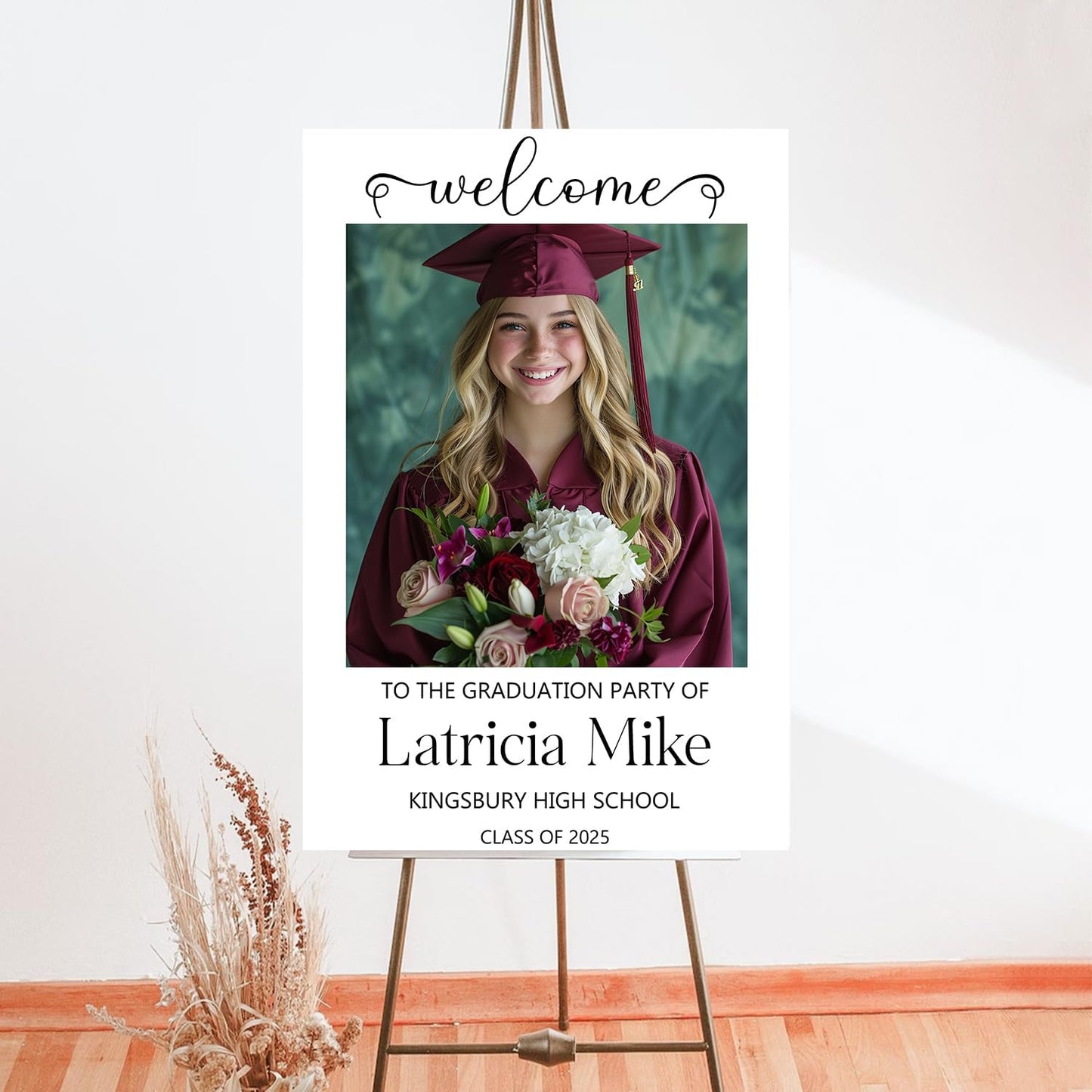 Custom Graduation Party Welcome Sign, Class of 2025 Yard Signs, Senior, High School, College Graduation Welcome Sign 2025, Graduation Party Decorations