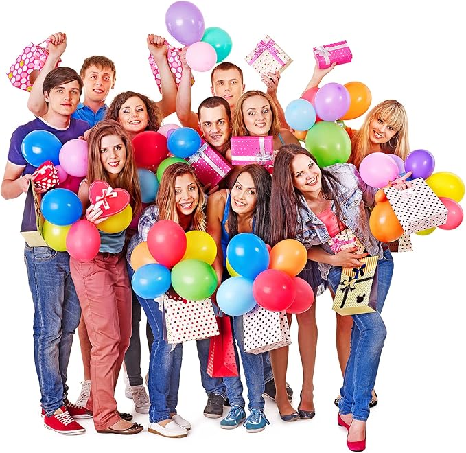 200pcs Rainbow Balloons Bulk, 5 Inch Small Latex Balloons Assorted Colors for Birthday Baby Shower Wedding Party Decorations