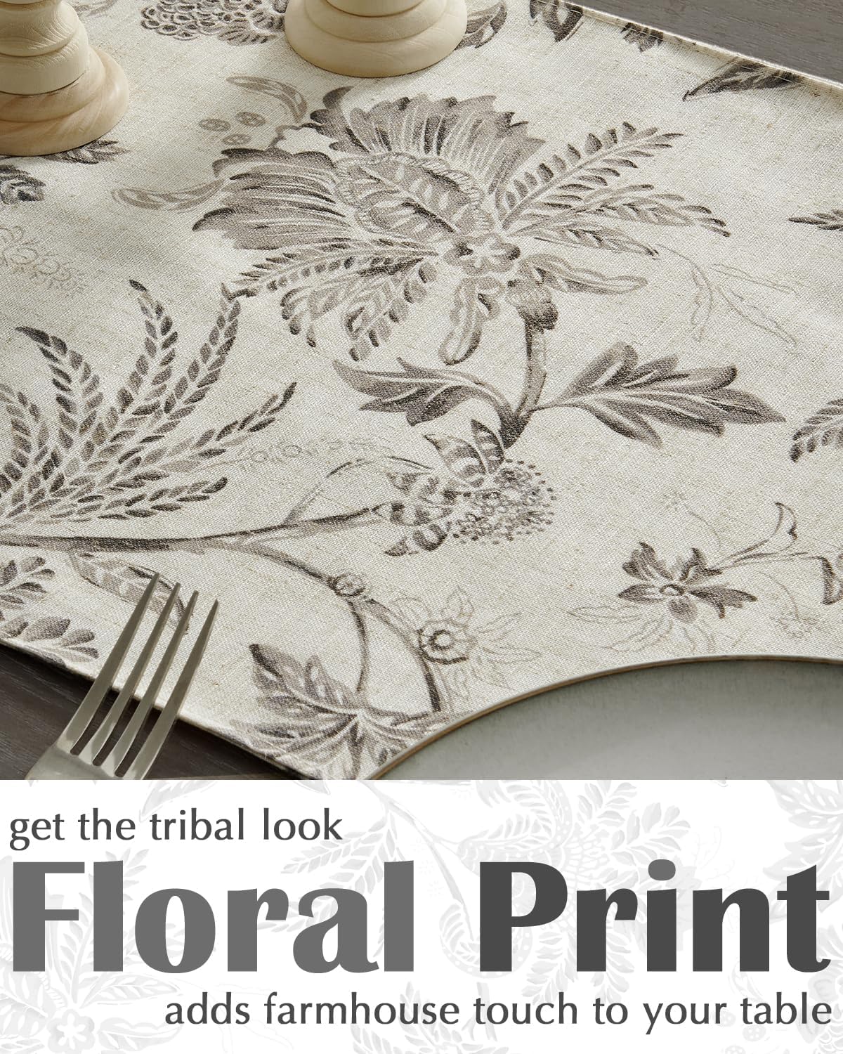 jinchan Linen Table Runner for Kitchen Farmhouse Table Cloth French Country for Party Wedding Birthday Dining Table Indoor Outdoor Decor 13 x 72 Inch 1 Panel Grey