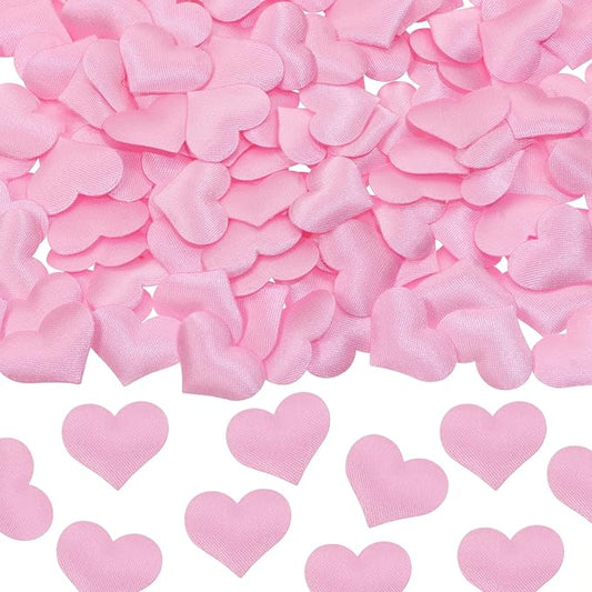 ONLYKXY 200Pcs Sponge Confetti Flower Decor Heart Shape Petals Table Wedding Decoration Glitter Scatter for Wedding Party Valentine's Day Scatter Ponge Petal Confetti (Pink)