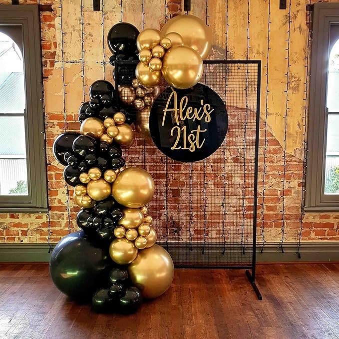 110pcs Metallic Gold Balloons 12inch Chrome Gold Latex Party Balloons for Graduation, Wedding, Birthday, New Year, Baby Shower, Anniversary Party Decorations