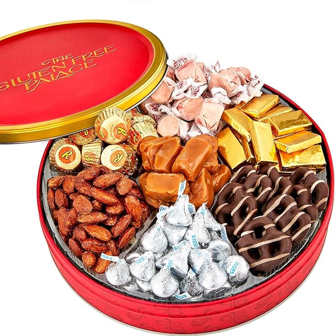 Gluten Free Palace Assorted Candy Gift Basket – Variety of Nuts & Treats for Birthday, Thank you, Adults, Men & Women