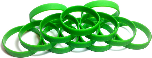 TheAwristocrat 1 Dozen (12) Multi-Pack Blank Rubber Wristbands Silicone Bracelets - Select from a Variety of Colors