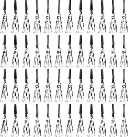 Silver New Years Noise Makers 48 PCS NYE Party Blowers Blowouts New Years Eve Games Favors Supplies Birthday Pep Rally for Adult Prank Graduation Sporting Events Horns Noisemakers Accessories