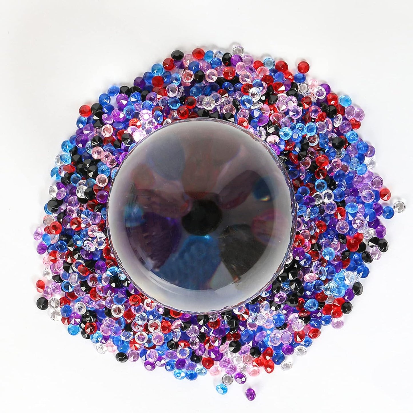 ZKC 10mm 1000PCS Crystal Acrylic Diamond Vase Fillers Beads for Wedding Centerpiece Table Scatter Shower Party Vase Beads Decorations(Mix)