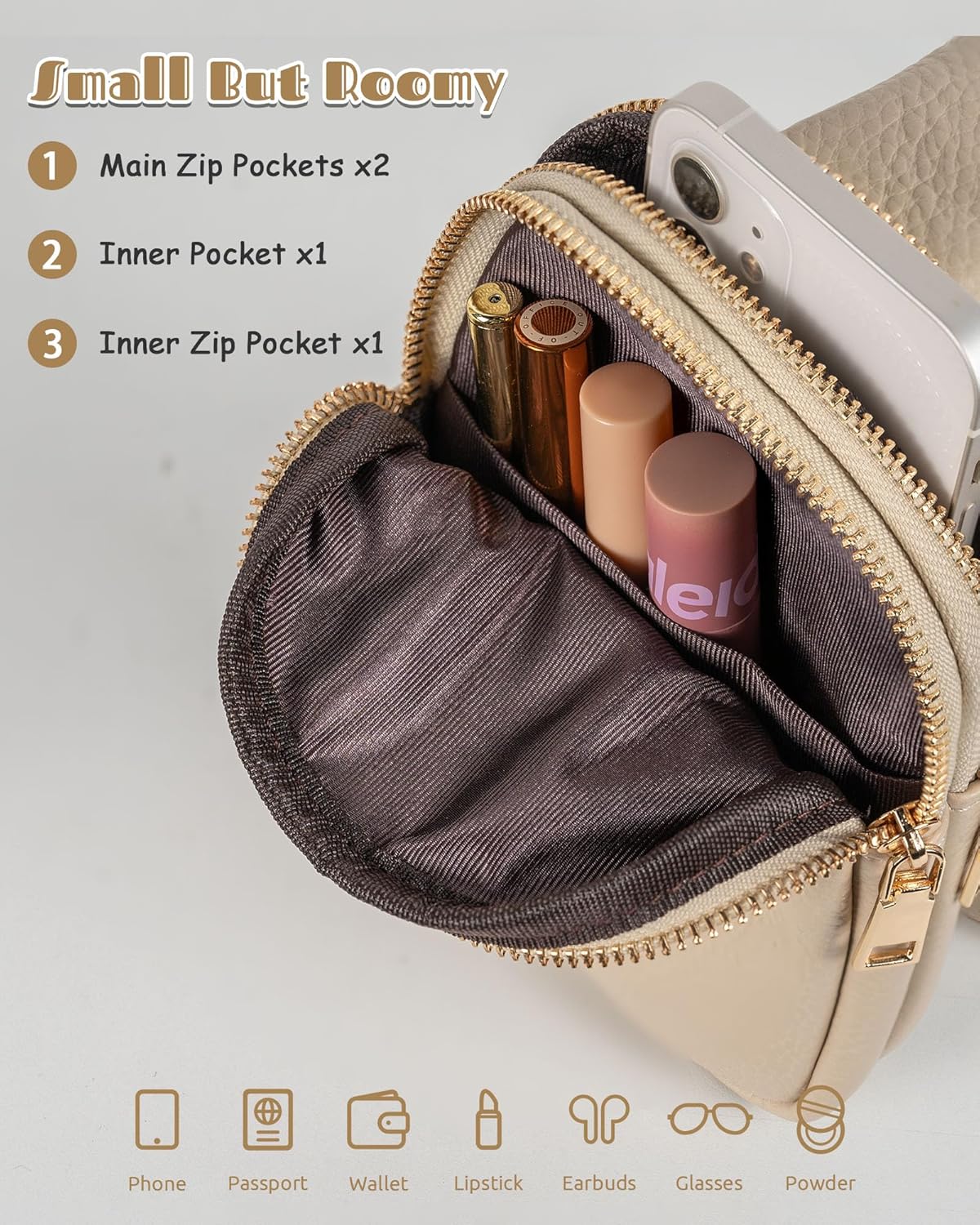 Personalized Sling Bag for Women, Lightweight Small Crossbody Purse, Birthday Gift for Girls Daughters Sisters, Cute Trendy Stuff for Besties Friends Nieces Bridesmaids Teachers Coworkers