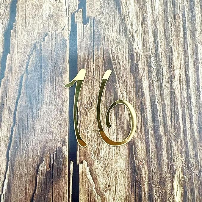 Acrylic Number 16 Cake Topper,16th Birthday Party Decoration,Shiny Gold Birthday Decor for Boys and Girls,Wedding Anniversary Party,Photo Booth Decorations