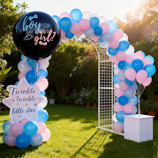 Gender Reveal Balloons, 100 Pcs 12 Inch Pink and Blue Balloons for Gender Reveal, Baby Shower, Birthday, Bridal Shower, Wedding Party Decorations and Supplies