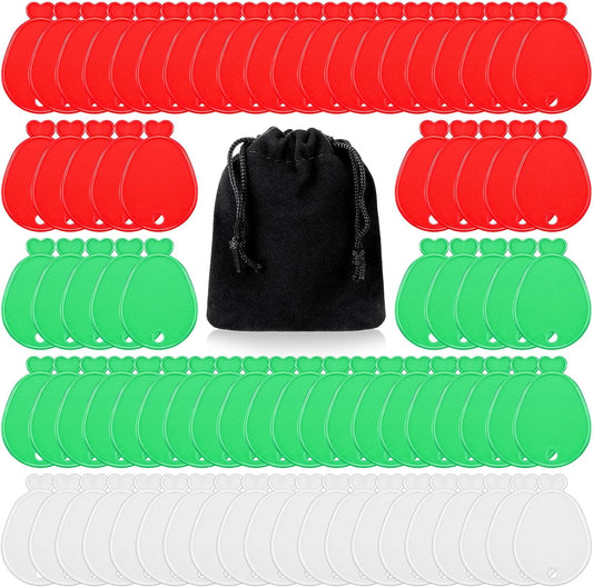 Lenwen 80 Pcs Balloon Weights Plastic Colorful Weights for Balloons for Birthday Party Decoration Wedding Holiday Celebration(Balloon Shaped,Red White Green)