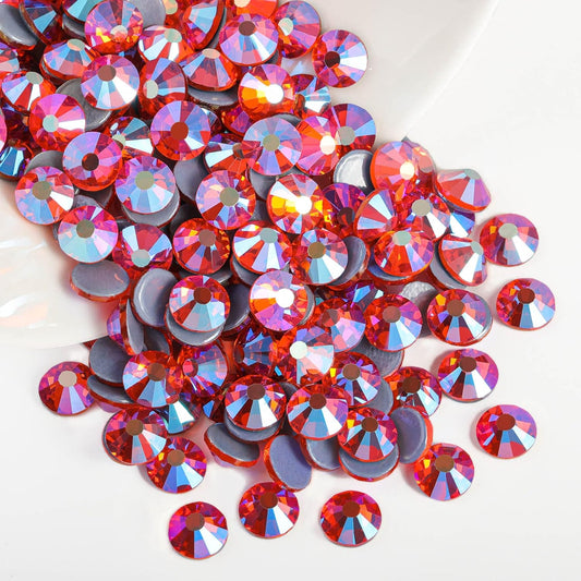 Beadsland Hotfix Rhinestones, 2880pcs Flatback Crystal Rhinestones for Crafts Clothes DIY Decorations, Hyacinth AB, SS10, 2.7-2.9mm