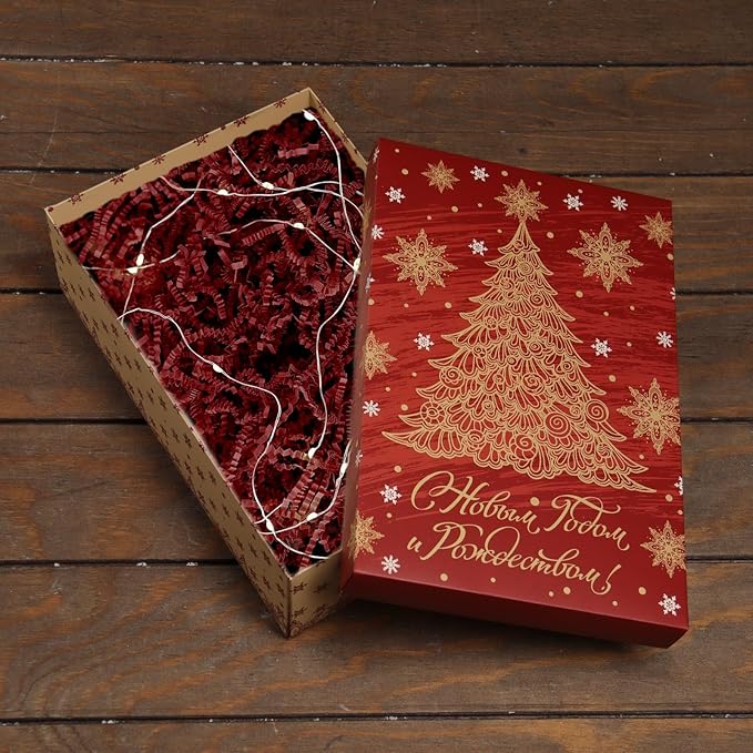 Tisspoms Deep Red Crinkle Cut Paper Shred Filler, 2 LB Basket Filler Shredded Paper, Confetti Stuffing for Basket Filling, Halloween, Valentine's Day, Birthdays, Gift Wrapping, Stuffer Party Supplies