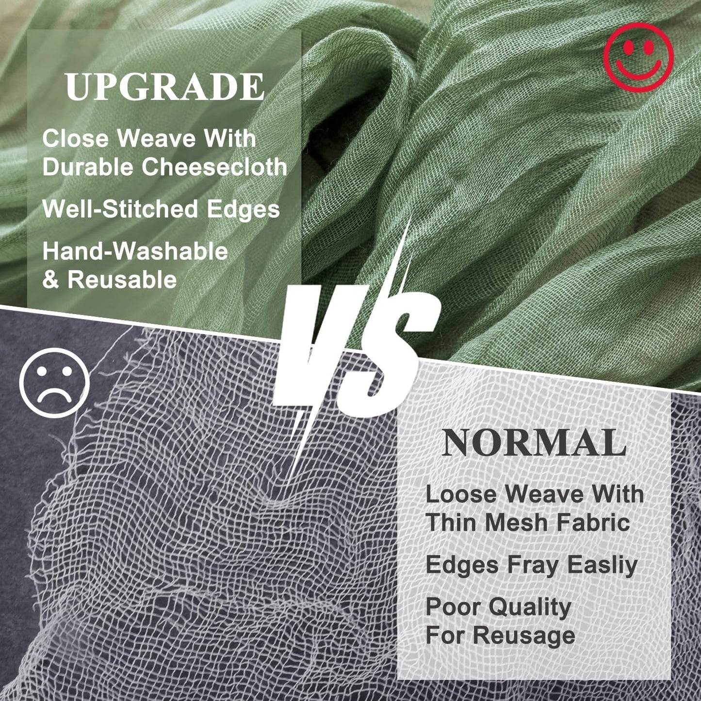 Wokceer Cheesecloth Table Runner 3Pack 10FT Sage Green Christmas Boho Gauze Cheese Cloth Table Runner for Party Long Rustic Sheer Table Runners for Baby Bridal Shower Wedding Easter Table Decor