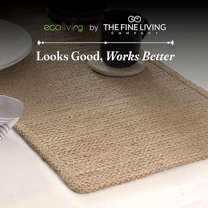 Jute Table Runner 72 Inches – Reversible Woven Burlap Jute Table Runner – Heat Resistant - Handmade Rustic Natural Look Rug for Farmhouse, Boho Dining Table Accessory (14x72)