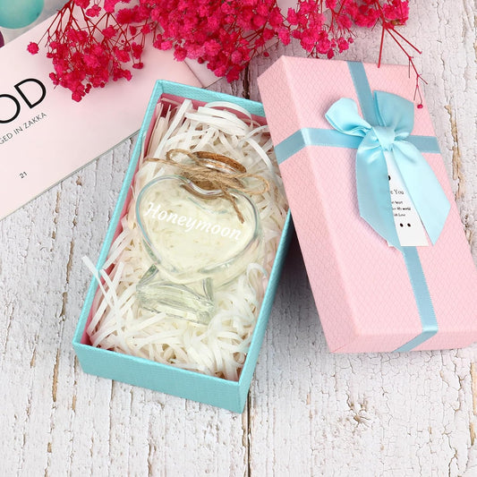 Personalized Heart Glass Honeymoon Sand Keepsake Jar, Custom Name Wedding Gift, Engagement Gift