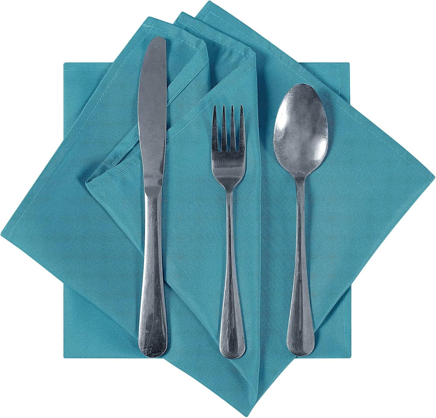 Cloth Napkins 20x20 inch Washable Polyester Dinner Napkins Soft Table Napkins for Wedding Party Dining Banquet(Caribbean Blue,25PCS)