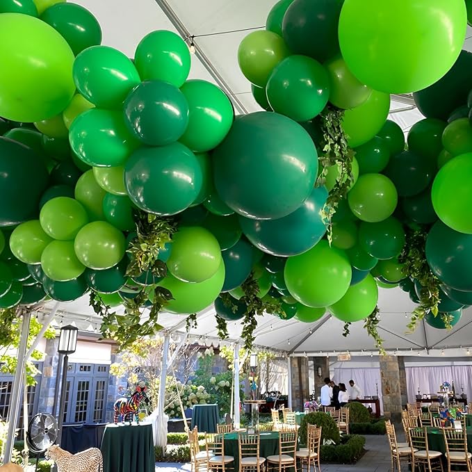 110pcs Green Balloons 12inch Green Latex Party Balloons for Graduation, Wedding, Birthday, Christmas, Baby Shower, Anniversary Party Decorations