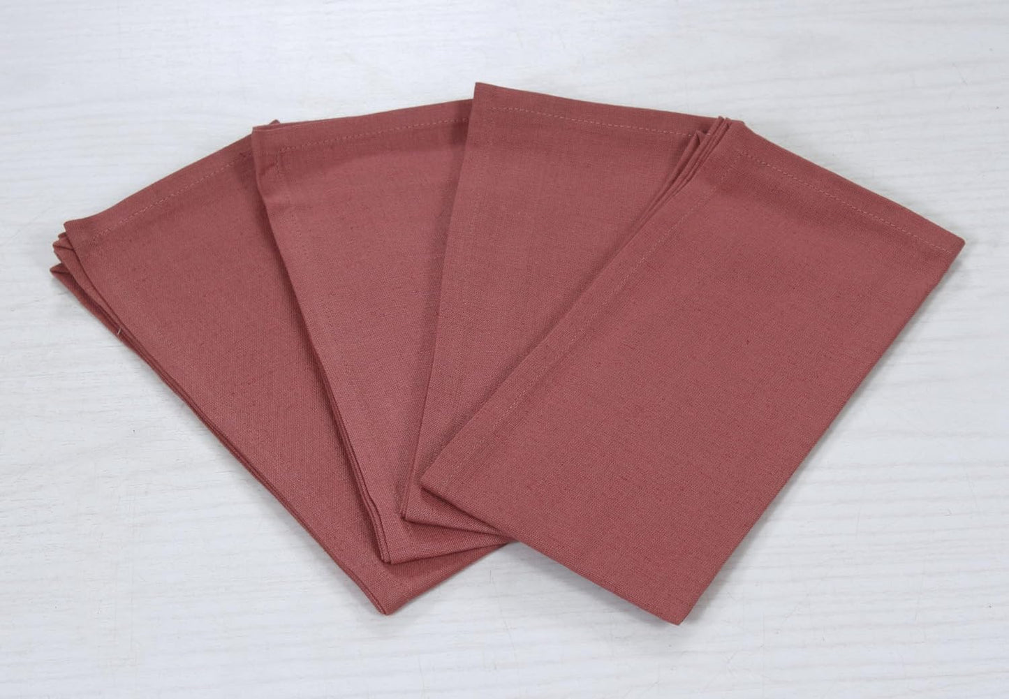 ANA Cloth Napkins Set of 6 (17.5x17.5) inch 100% Cotton Dinner Napkin Washable Hotel Quality Reusable Kitchen & Table Linen for Fall Thanksgiving Family Dinners Weddings & Everyday Use - Blush