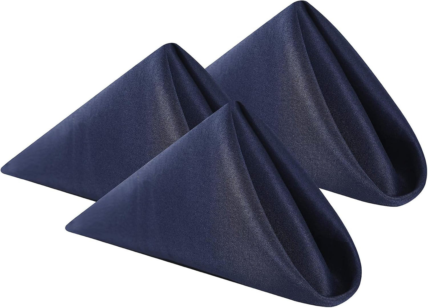 Cloth Napkins 17x17 inch Washable Polyester Dinner Napkins Soft Table Napkins for Wedding Party Dining Banquet(Navy,25PCS)