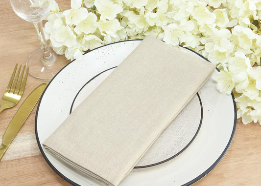 PurpleEssences Set of 12 Cloth Dinner Napkins 100% Cotton 18x18 Inch - Soft Durable Washable - Ideal for Farmhouse Party Fall Thanksgiving - Perfect Everyday Use Table Linen - Royal Linen