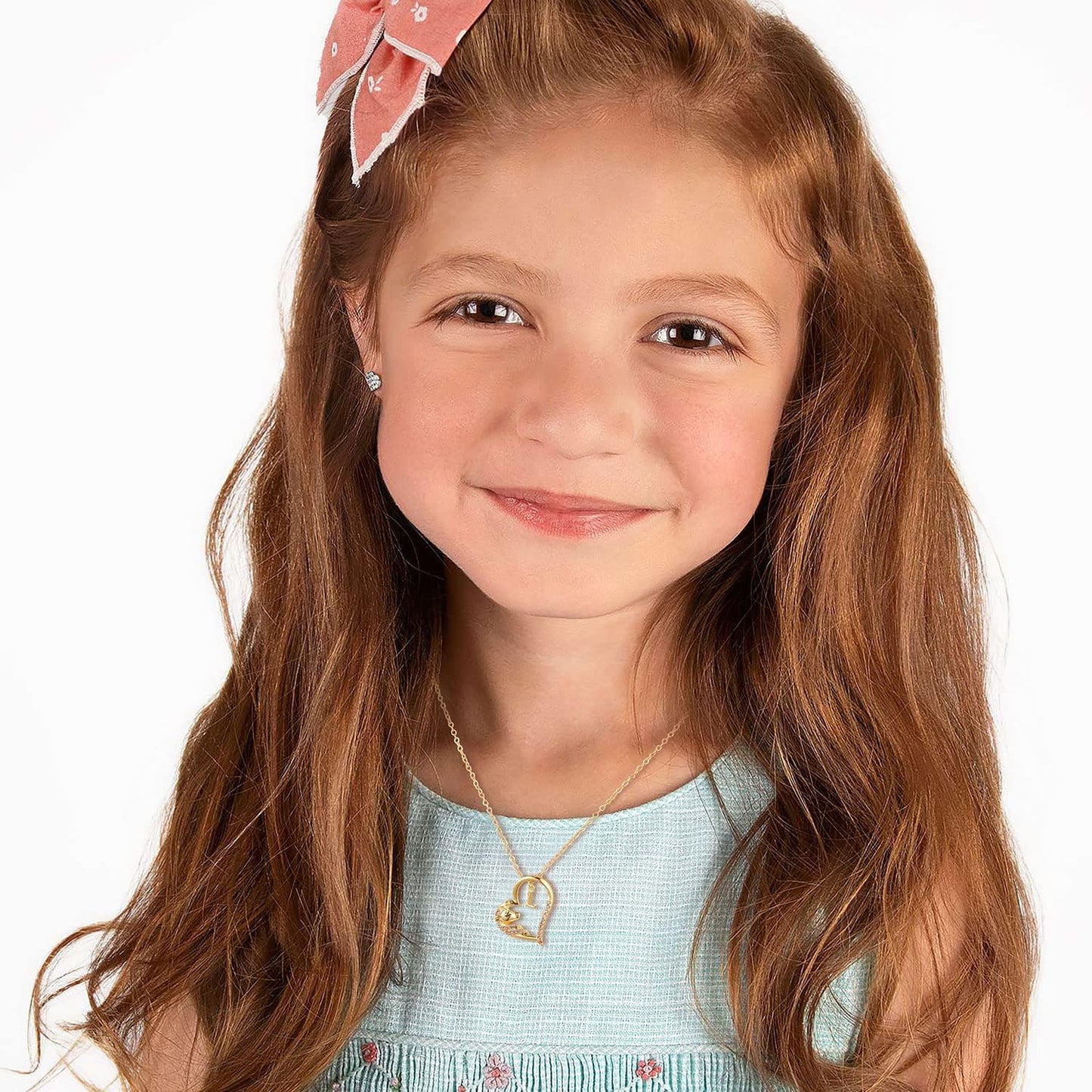Anoup Unicorn Gifts for Girls Necklace - Colorful CZ Heart Pendant A-Z Initial Necklaces Cute Unicorns Jewelry Birthday Gift for Girl