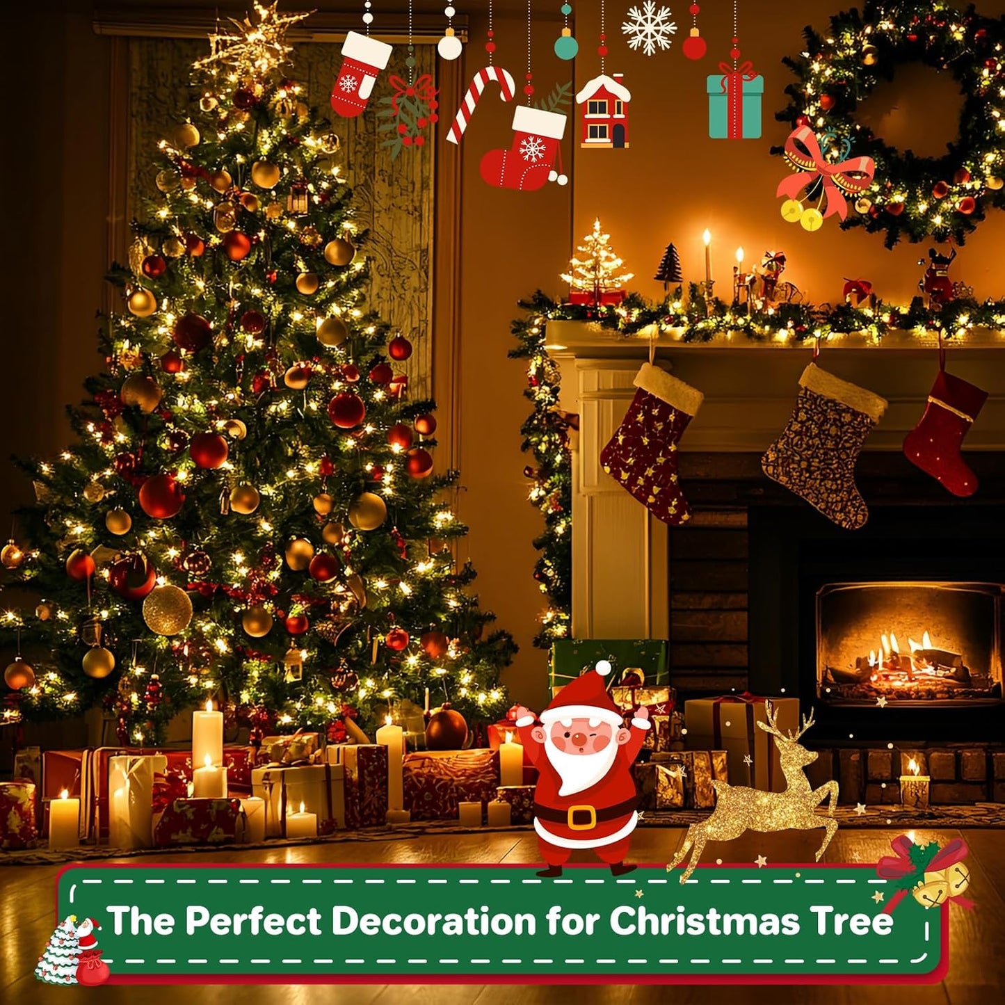 2 Pack 70FT 200LED Christmas Lights,Outdoor Indoor Connectable Fairy Lights with Timer and 8 Modes,Christmas Tree Lights for Garden Party Wedding Christmas Decoration(Warm White)