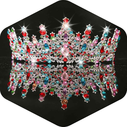 Kamirola Crystal Crowns and Tiaras Headband for Girl or Women Birthday Party Wedding Prom Bridal Halloween Christmas （TR19）