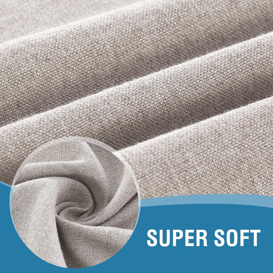 H.VERSAILTEX Linen Textured Cloth Napkins Set of 12 (18" X 18") Linen Textured Dinner Napkins Waterproof Extra Soft Thick Durable Reusable Napkins with Hemmed Edges, Heather Sand