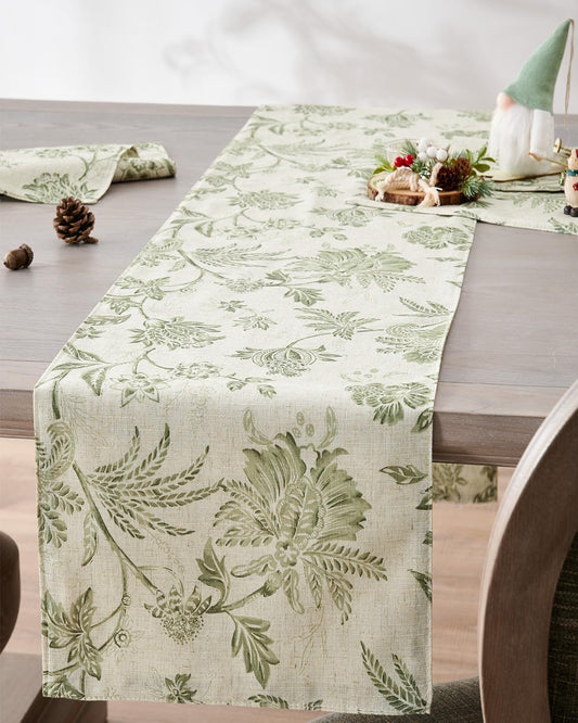 jinchan Linen Table Runner for Kitchen Farmhouse Table Cloth French Country for Party Wedding Birthday Dining Table Indoor Outdoor Decor 13 x 72 Inch 1 Panel Sage Green