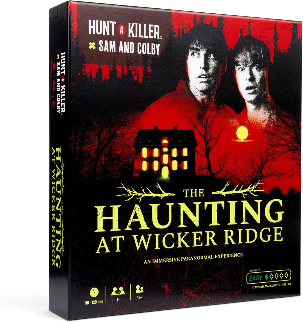 Hunt A Killer x Sam and Colby: The Haunting at Wicker Ridge, Immersive Beginner-Friendly Mystery Game for Fans of Ghost Hunting & Paranormal Thrillers, 90–120 Min Playtime, Ages 14+