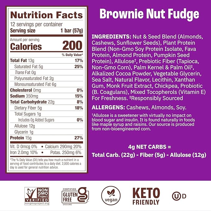 Munk Pack Variety Pack Probiotic Protein Bars Stocking Stuffers | 15g Protein, 1g Sugar, 5g Net Carbs | Plant-Based, High Protein, Low Sugar Gut Health Snacks | 12 Pack