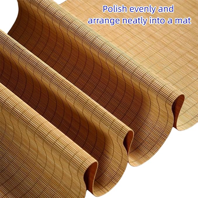 Carbonized Bamboo Matchstick Natural Table Runner, Bamboo Table Runner, Natura Tablemat, Home Décor, 1 Pcs, 12 x 24 Inch Anti-Slip Vintage Coffee/Tea Mats